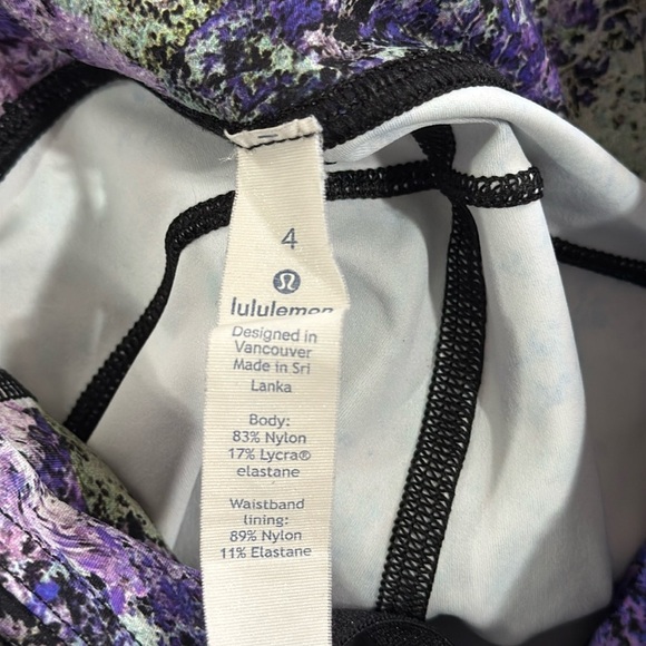 Lululemon Fast & Free Cropped Leggings Purple Iris Size 4 Nulux Fabric - Picture 7 of 13